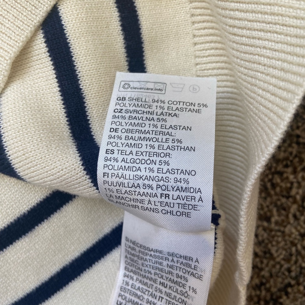 & Other Stories Striped Shortsleeve Sweater Top Medium - Picture 5 of 6